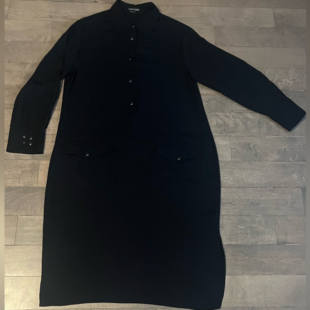 Tom Ford Classic Black Long Sleeve Dress